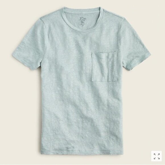 J.  Crew Light Mint Linen Crewneck T-Shirt Size XS - Picture 9 of 9